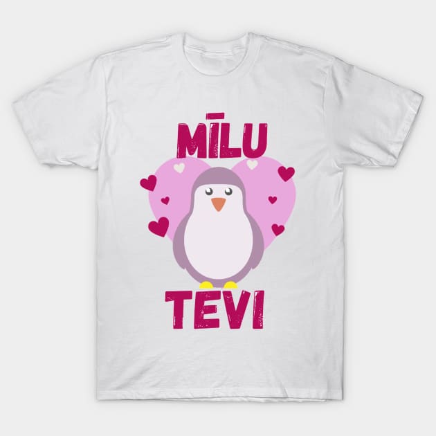 Priecīgu valentīndienu es mīlu tevi - Latviešu T-Shirt by LukjanovArt